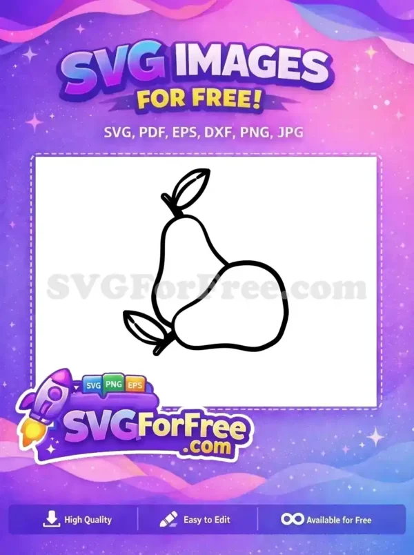Free Black Pear Free Fruit Pear Outline Free SVG Free Black Pear Free Fruit Pear Outline Free SVG