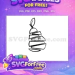 Free Sliced Pear Free Black Line Pear Free SVG - Instant Download
