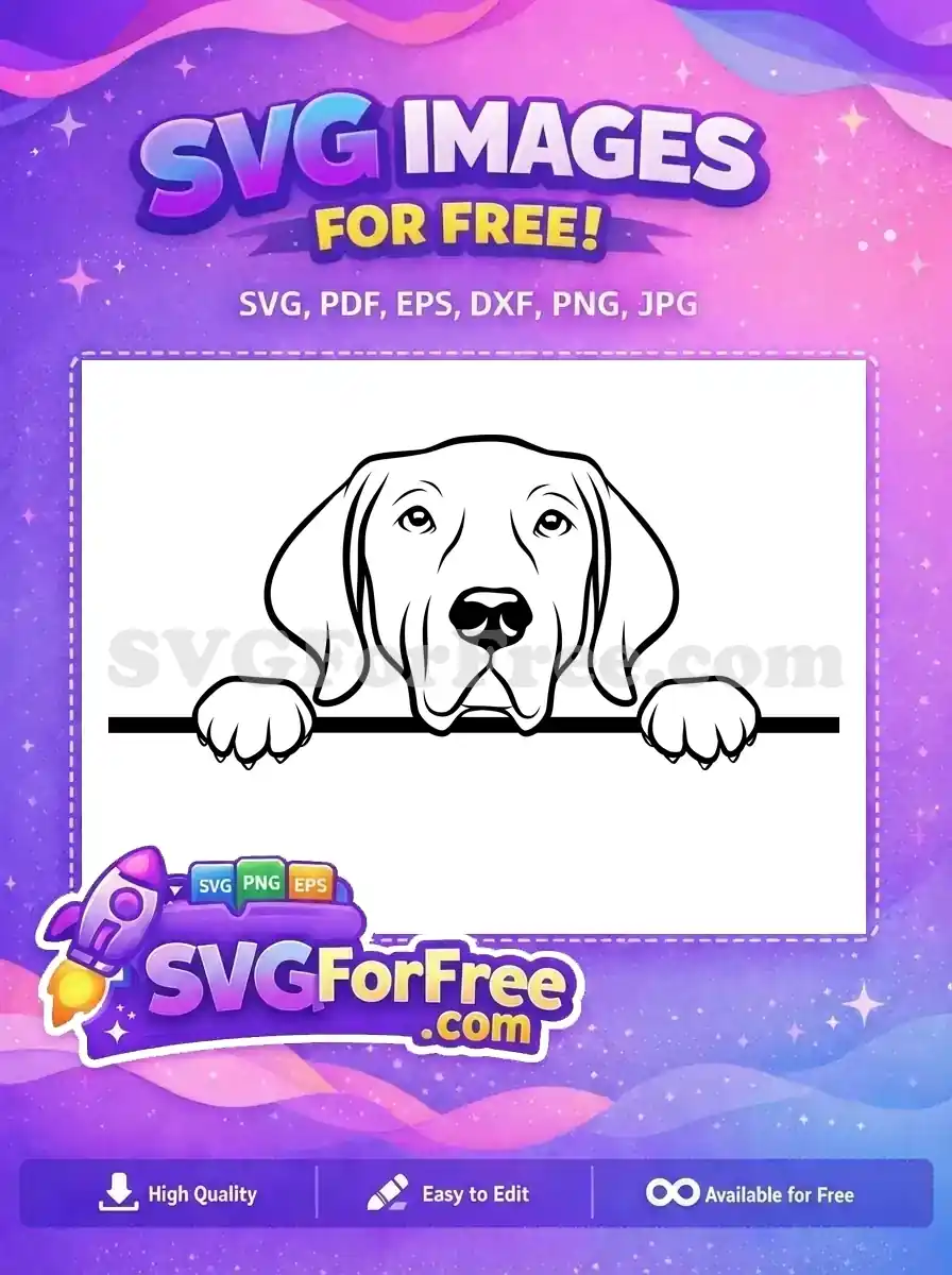 Free Labrador Peeking Free Puppy Dog Portrait Free SVG