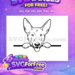 Free Cute Puppy Face Free Peeking Dog Graphic Free SVG - Instant Download