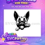 Free Cute Puppy Eyes Free Detailed Peeking Dog Free SVG - Instant Download
