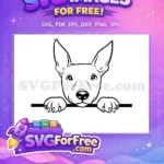 Free Cute Puppy Face Free Peeking Dog Design Free SVG 1 - Instant Download