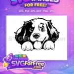 Free Cute Puppy Face Free Peeking Dog Portrait Free SVG 1 - Instant Download