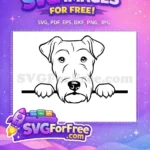 Free Cute Puppy Eyes Free Dog Peeking Design Free SVG - Instant Download