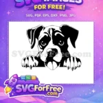 Free Boxer Puppy Peeking Free Cute Eyes Design Free SVG - Instant Download