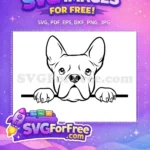 Free Cute Puppy Eyes Free Peeking Dog Silhouette Free SVG 5 - Instant Download