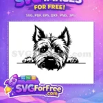 Free Cute Puppy Eyes Free Peeking Dog Design Free SVG 2 - Instant Download