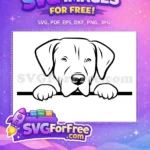 Free Cute Dog Face Free Peeking Style Pet Free SVG 1 - Instant Download