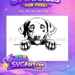 Free Labrador Puppy Face Free Peeking Design Free SVG - Instant Download
