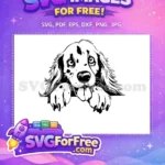 Free Cute Puppy Eyes Free Peeking Dog Art Free SVG 5 - Instant Download