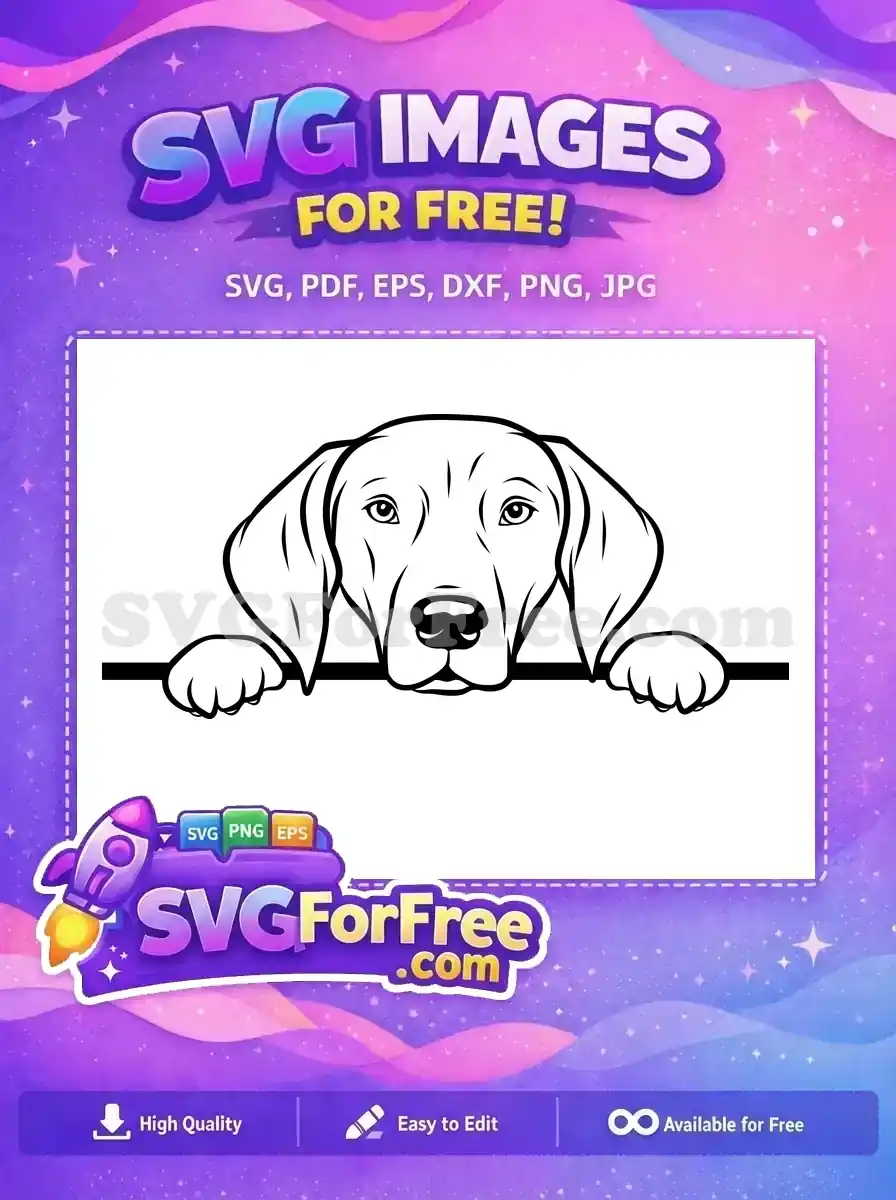 Free Cute Puppy Face Free Line Art Peeking Dog Free SVG