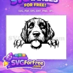 Free Curious Eyes Free Tongue Out Peeking Dog Free SVG - Instant Download