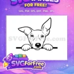 Free Cute Puppy Free Peeking Dog Silhouette Free SVG 2 - Instant Download