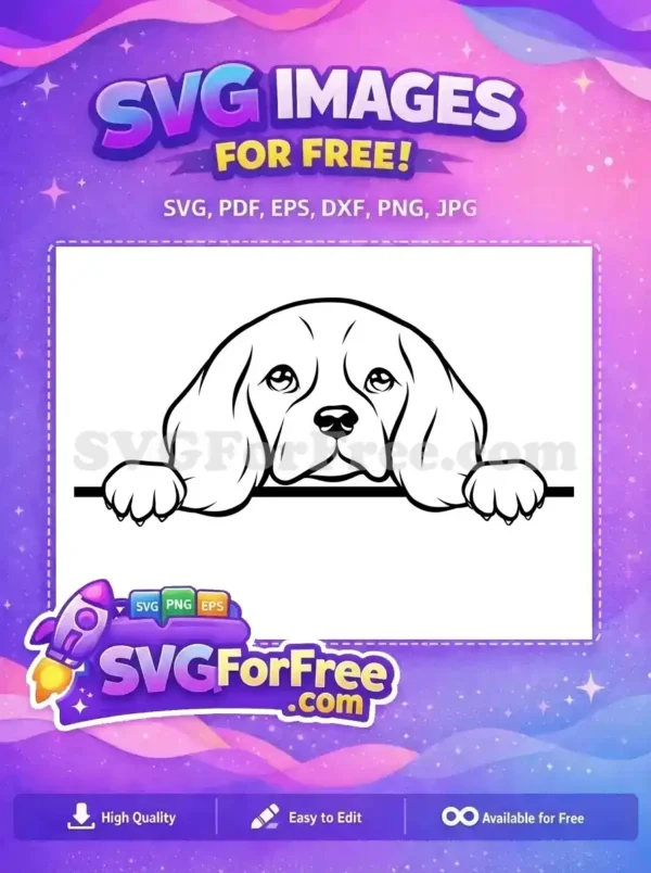 Free Beagle Puppy Eyes Free Peeking Detail Dog Free SVG