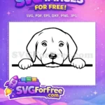 Free Cute Puppy Eyes Free Peeking Dog Silhouette Free SVG 7 - Instant Download