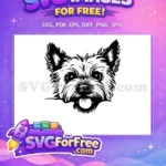Free Cute Eyes Free Tongue Out Peeking Dog Free SVG 3 - Instant Download