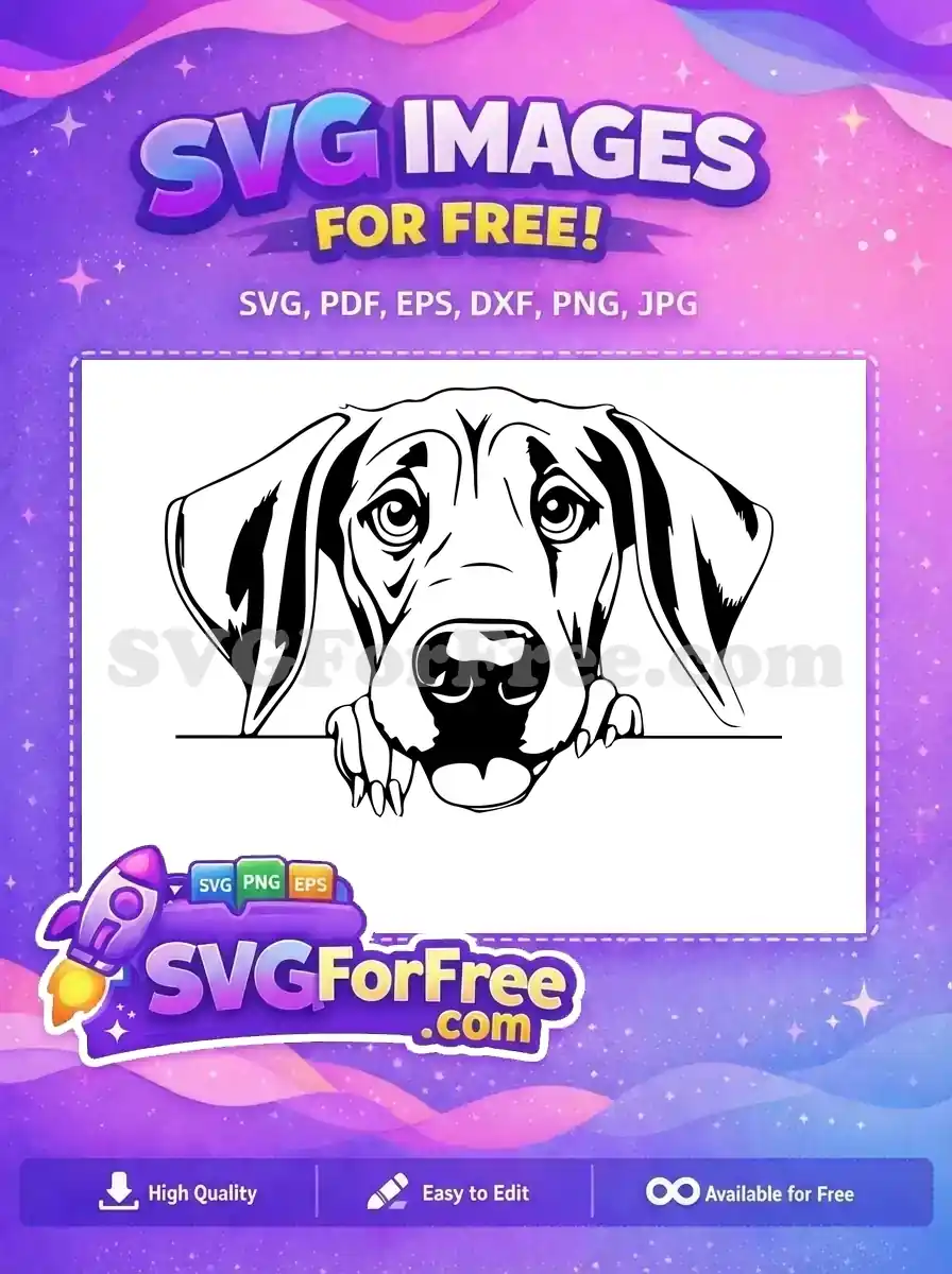 Free Sad Eyes Peeking Dog Free Black White Labrador Free SVG