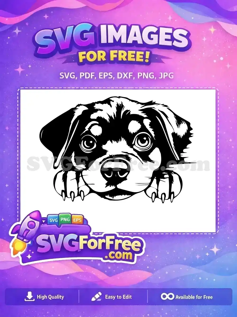 Free Adorable Puppy Dog Eyes Free Peeking Paws Peeking Dog Free SVG