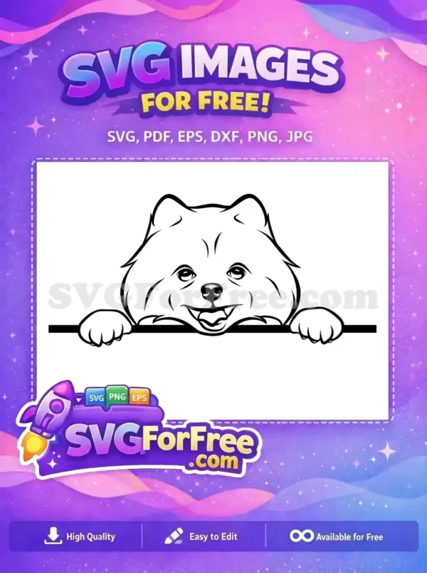Free Smiling Puppy Face Free Cute Dog Peeking Free SVG