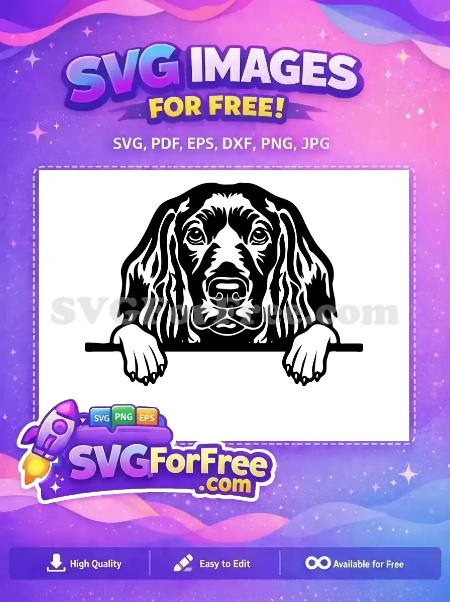 Free Cute Dog Face Free Funny Peeking Dog Free SVG 1