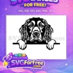 Free Cute Puppy Free Pet Peeking Dog Free SVG - Instant Download