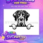 Free Cute Dog Face Free Peeking Window Funny Free SVG 4 - Instant Download