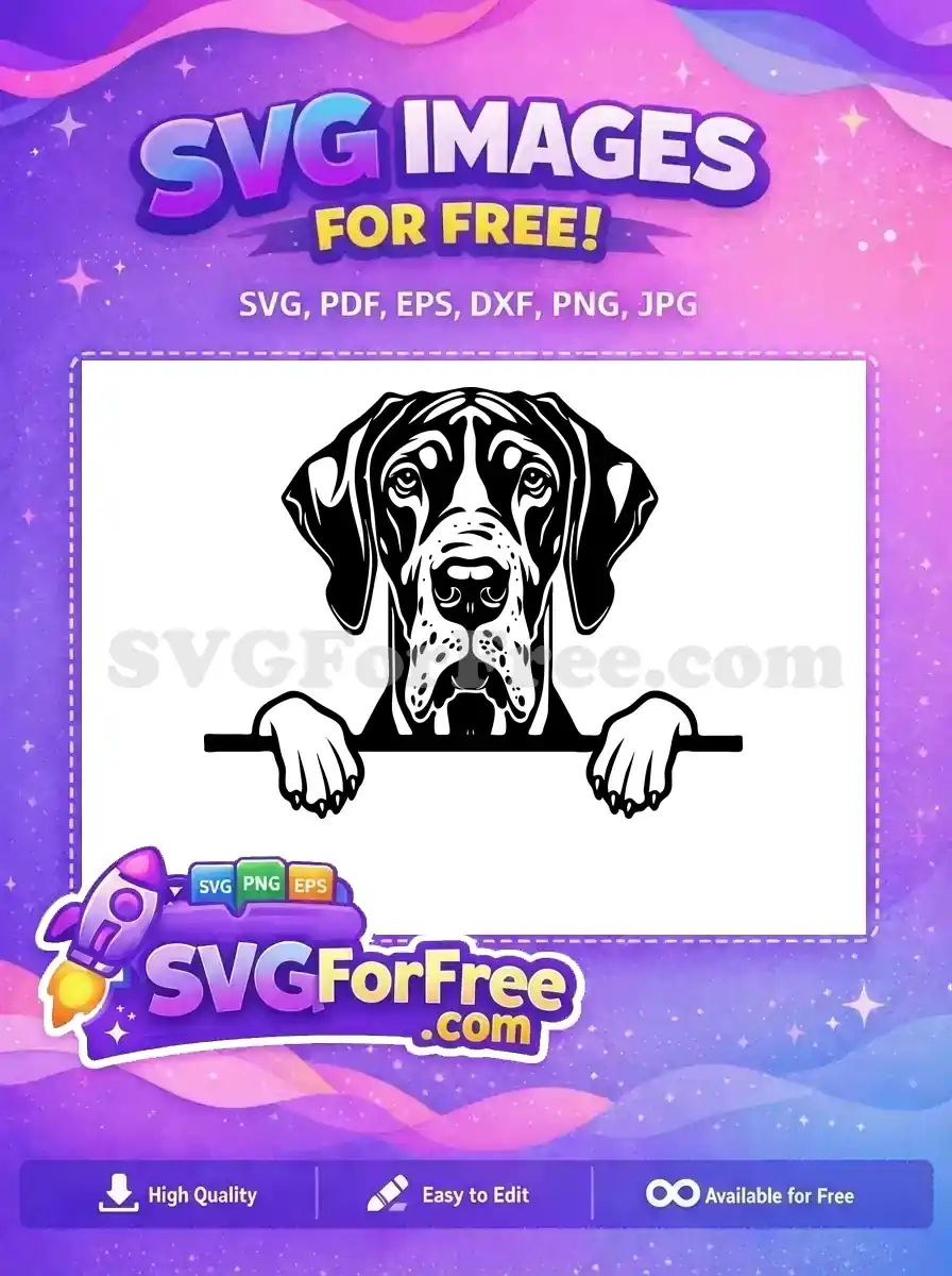 Free Cute Dog Face Free Peeking Window Funny Free SVG 4