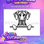 Free Cute Puppy Eyes Free Peeking Dog Art Free SVG 9 - Instant Download