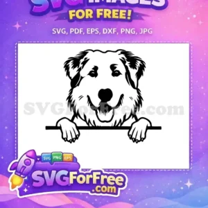 Free Cute Dog Face Free Funny Peeking Dog Free SVG 2