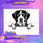 Free Cute Puppy Eyes Free Dog Peeking Window Free SVG 1 - Instant Download