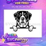 Free Puppy Eyes Free Nose Cute Peek Dog Free SVG - Instant Download