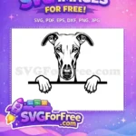 Free Dog Peeking Free Silhouette Puppy Movie Free SVG - Instant Download