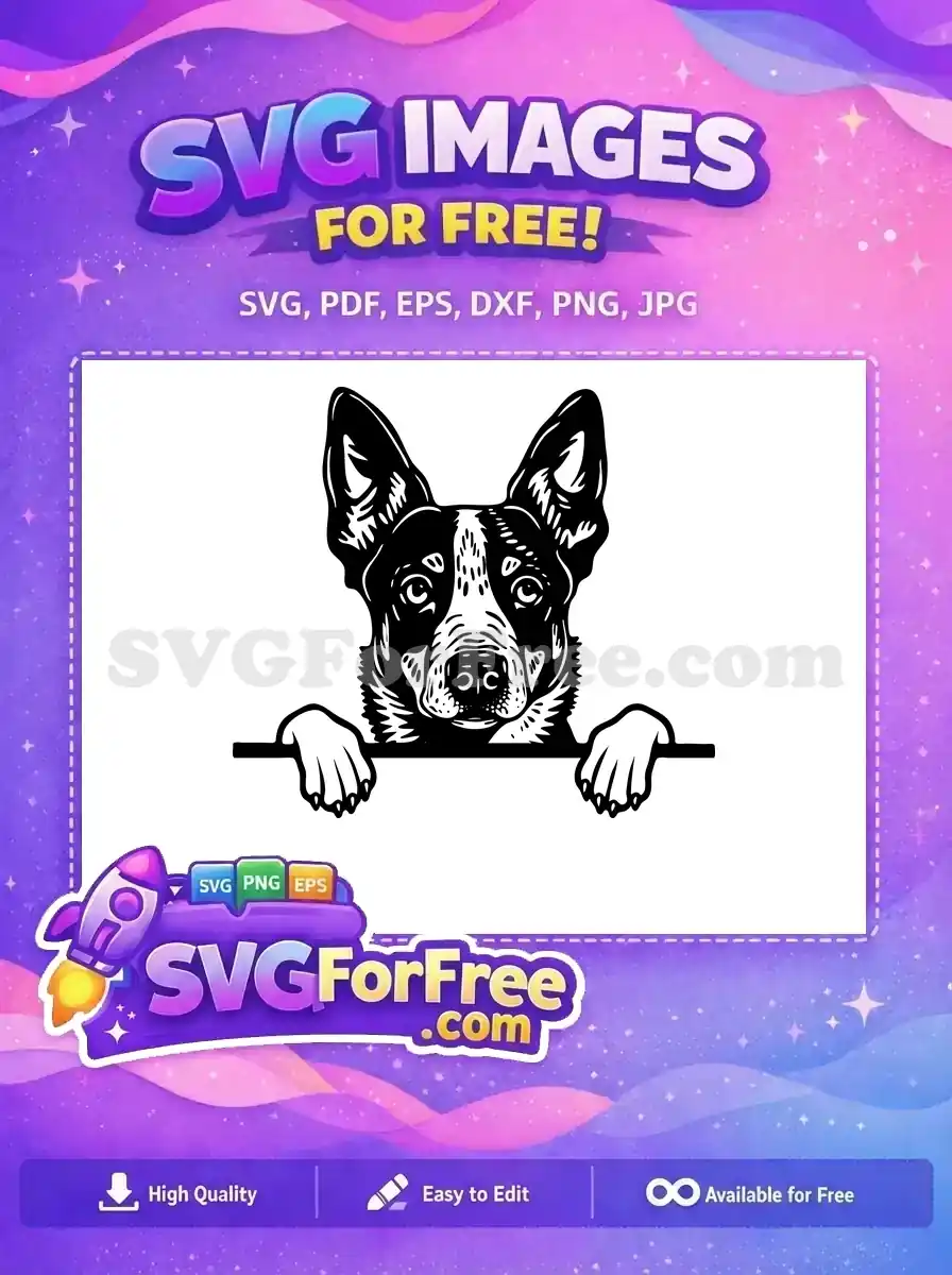 Free Cute Dog Face Free Pet Peekaboo Movie Free SVG