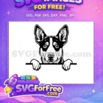 Free Cute Dog Face Free Head Peeking Window Free SVG 1 - Instant Download