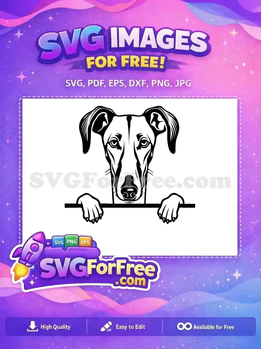 Free Cute Dog Face Free Funny Pet Peeking Free SVG 1