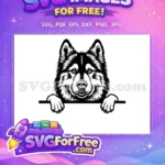 Free Cute Dog Face Free Peeking Design Animal Free SVG 1 - Instant Download