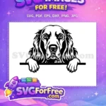 Free Cute Puppy Face Free Peeking Dog Design Free SVG 2 - Instant Download