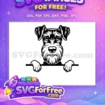 Free Cute Dog Face Free Animal Peeking Free SVG 1 - Instant Download