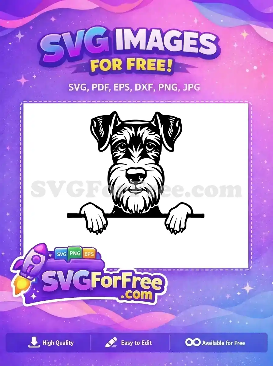 Free Cute Dog Face Free Animal Peeking Free SVG 1