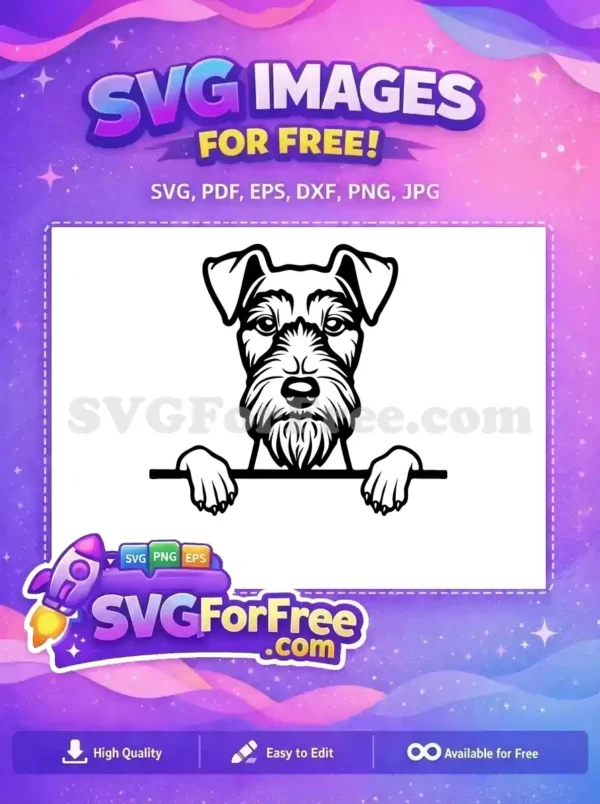 Free Cute Dog Face Free Peeking Window Funny Free SVG 8