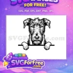 Free Cute Puppy Free Funny Window Peeking Dog Free SVG - Instant Download