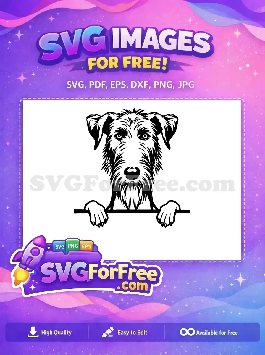 Free Cute Dog Face Free Peeking Dog Art Free SVG 1