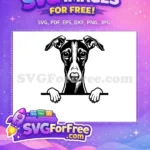Free Cute Dog Face Free Peeking Window Funny Free SVG 9 - Instant Download