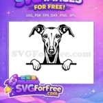 Free Cute Eyes Free Funny Dog Peeking Free SVG 1 - Instant Download