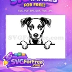 Free Cute Dog Face Free Funny Pet Peek Free SVG 1 - Instant Download