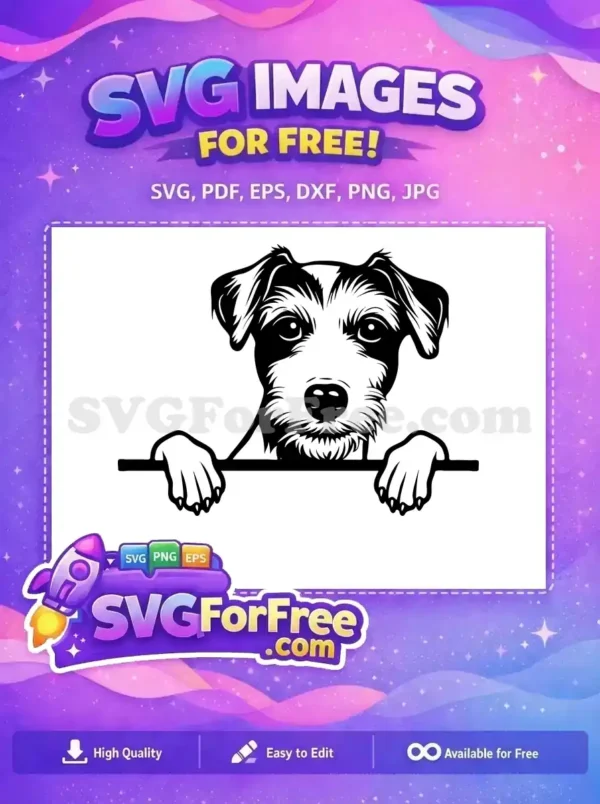 Free Dog Head Free Peeking Silhouette Cartoon Free SVG