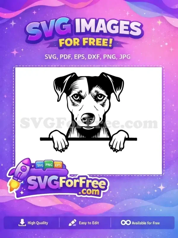 Free Cute Puppy Face Free Funny Pet Peeking Dog Free SVG 1