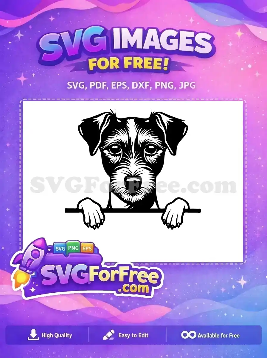 Free Cute Dog Face Free Peeking Window Pet Free SVG 2