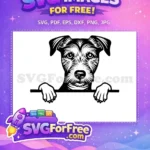 Free Cute Dog Face Free Funny Peek Animal Free SVG 2 - Instant Download