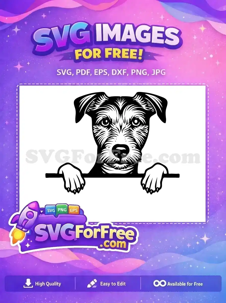 Free Cute Dog Face Free Funny Peek Animal Free SVG 2